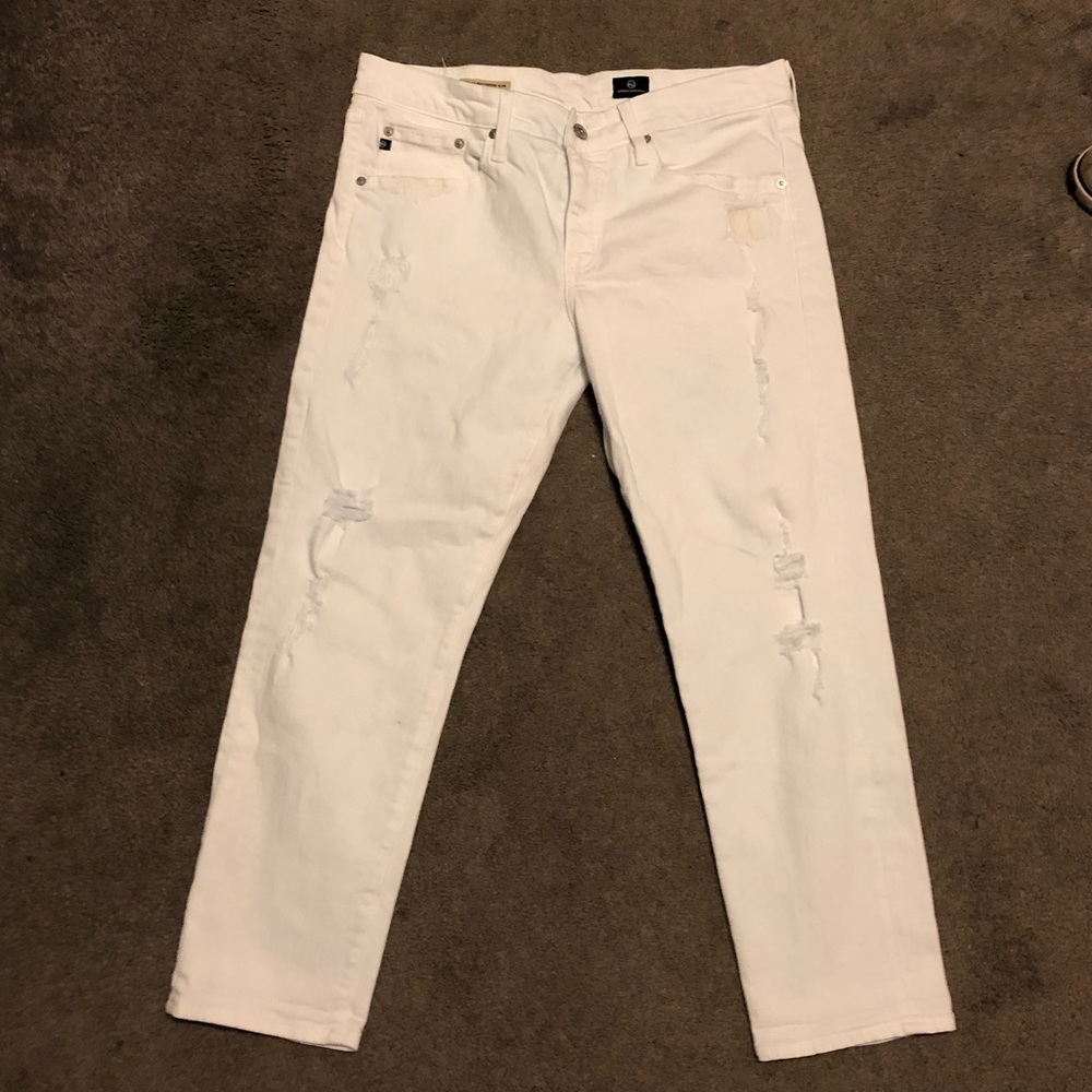 AG Jeans White the ex-boyfriend slim  (slouchy)